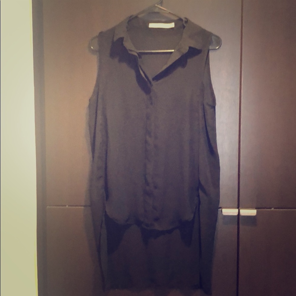 Black sheer blouse